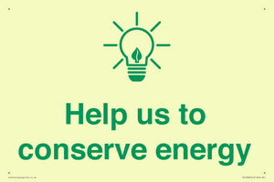 Help us to conserve energy 